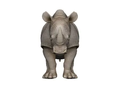 Rhino Low-poly 3D model shop