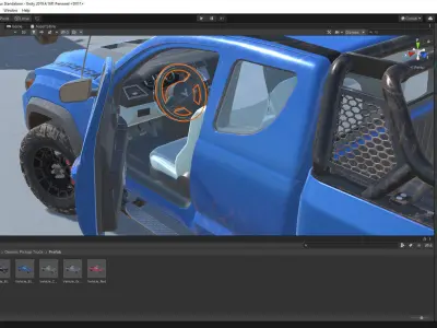 Generic Pickup Vehicle Pack for Unity Low-poly 3D model