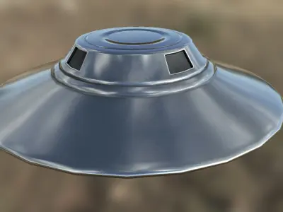Flying Saucer PBR Low-poly 3D model