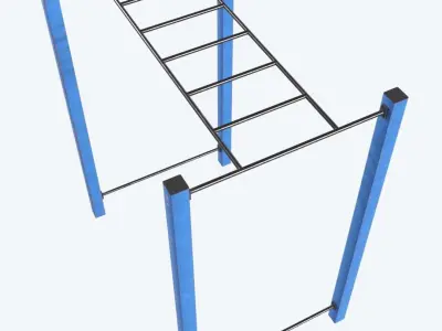 Street Workout Component01 Low-poly 3D model