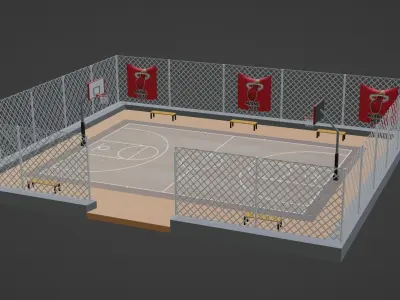 Basketball Stadium - Miami Heat Low-poly 3D model