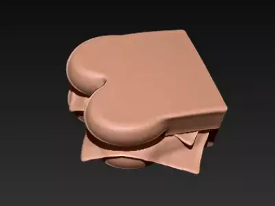 car rocket cake ice cream sandwich and pillow 3d models pack 3D model