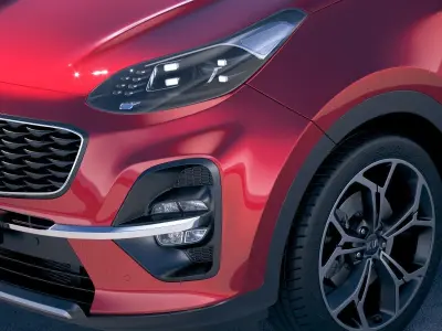 Kia Sportage with interior 2019 3D model