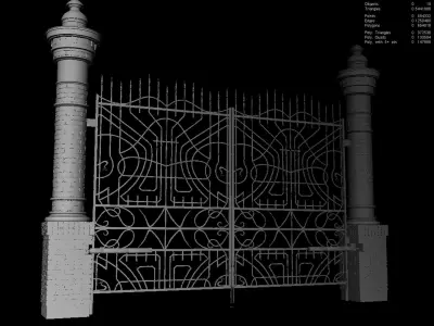 gates automatic opener modern 3D model