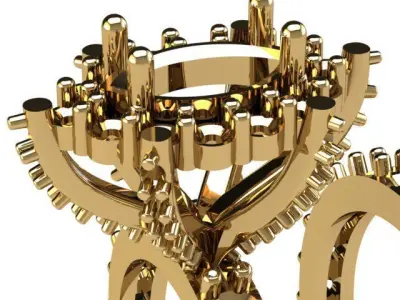  Twins ring  3D print model