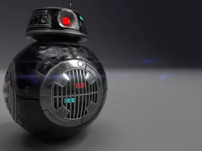 BB-9E star wars b - wing robot Low-poly 3D model