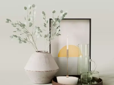 Interior decor Set 1 3D model