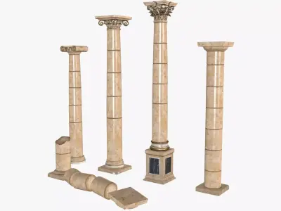 Columns Modular 03 Low-poly 3D model