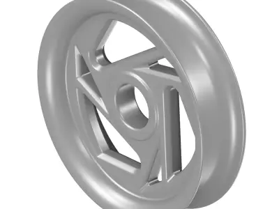 Titanium Tricycle Wheel Rim 3D model