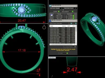 Diamond Jewelry Men Ring  3D print model