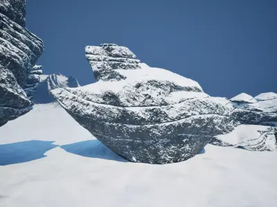 Unreal Engine High-quality modular rock pack  and environment Low-poly 3D model
