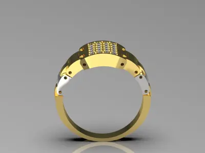 Luxury man Rolex design diamond ring model ror0012 3D print model