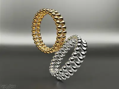 Luxury eternity ring unique design package 3D print model