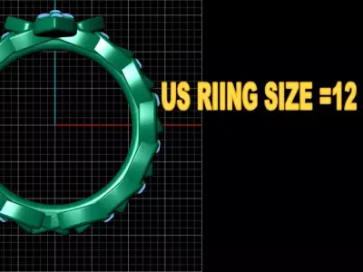 Gold Flower Ring 3D print model