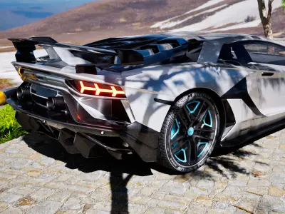 Realistic Car Road Automotive 3d Sence Unreal Engine 5 Project 3D model