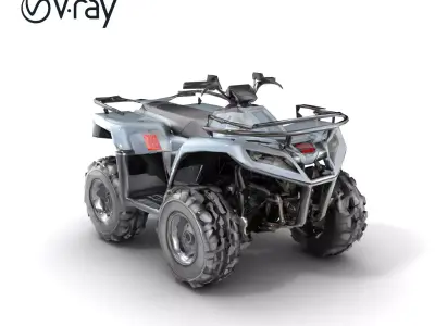 OffRoad Quad Bike with Reinforced Bumpers model pack Low-poly 3D model