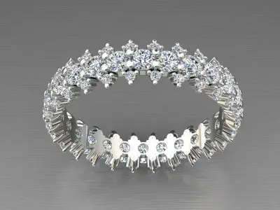 eternity ring jewelry diamond 3D print model