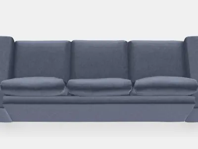 VIMLE 3-seat sofa 11 Low-poly 3D model