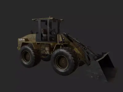 Wheel Loader Low-poly 3D model