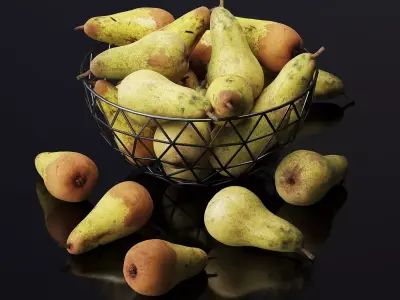 Pears set 3D model