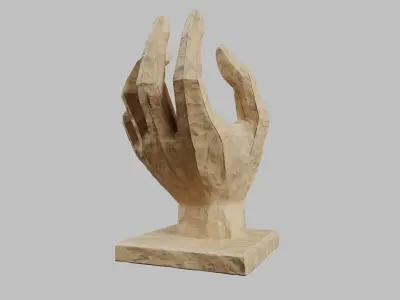 Origami Hand 3D model