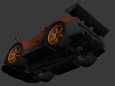 cartoon car vehicle 3d game ready model Low-poly 3D model-016 Low-poly 3D model