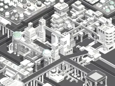 SCIFI STATION - Stylized Low Polygon 3D Art Asset Pack Low-poly 3D model