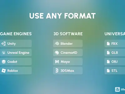 World Map Low-poly 3D model