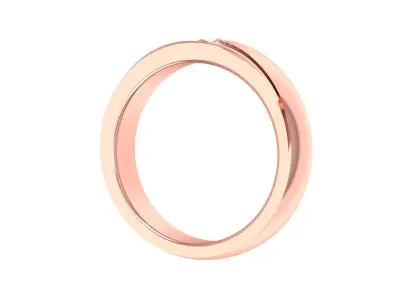 Round Diamond Solitaire Wedding Band 3dm STL OBJ FBX Render  3D print model