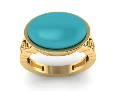 Gemstone Ring Free 3D print model