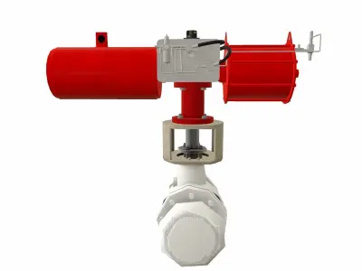 On Off Valve Extended Low-poly 3D model