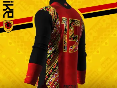 Model Zprj Nike Jersey LS Angola Edition Low-poly 3D model