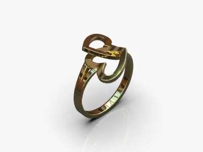 Hearts ring 3D print model