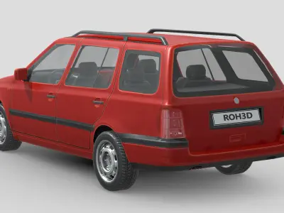 Volkswagen Golf 1997 Low-poly 3D model