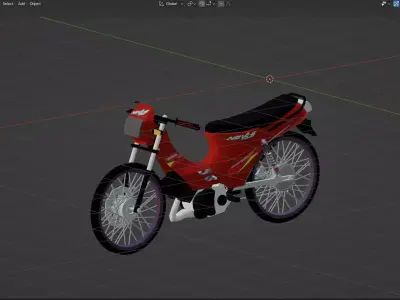 Honda nova 110 Low-poly 3D model