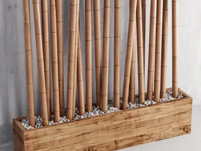 Bamboo decor  two  Awie Divider 3D model