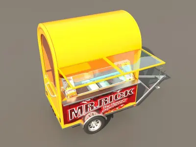 Fast food cart 3D model