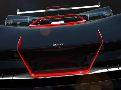 Audi roborace Low-poly 3D model