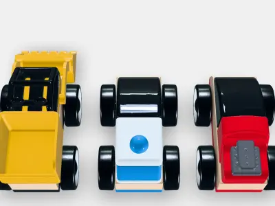 LILLABO Toy vehicle Low-poly 3D model