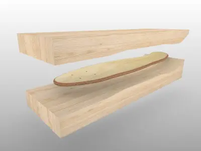 22 inch Penny board mold- Ready to be milled   3D model