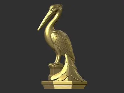 Lovely Pelican Statue 3D print model