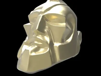 ligth version christ gaudi inspiration ring  3D print model