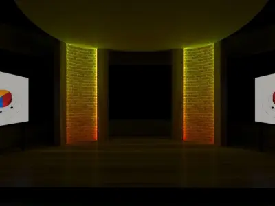 Sun Virtual Studio Circle TV Panel 3D model