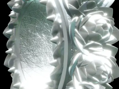 Home Design Vegan Gold Yoga Flower Ring Travel Adventure 2023 3D model