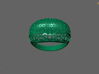 Plain Ring Women Ready STL 3DM Models Womens Rings 3D models 3D print model 51