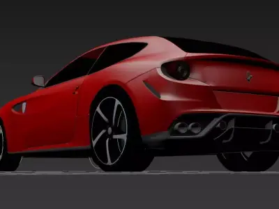 Ferrari FF 3D Model Car-20 Low-poly 3D model