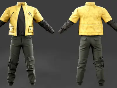 men s outfit 3D model