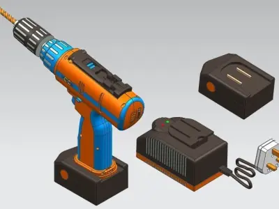 Cordless Drill 3D model