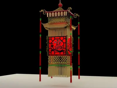 Chinese  royal palace lantern   3D model purchase