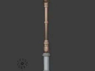 Decoration Light Stand- Vintage Decoration Low-poly 3D model